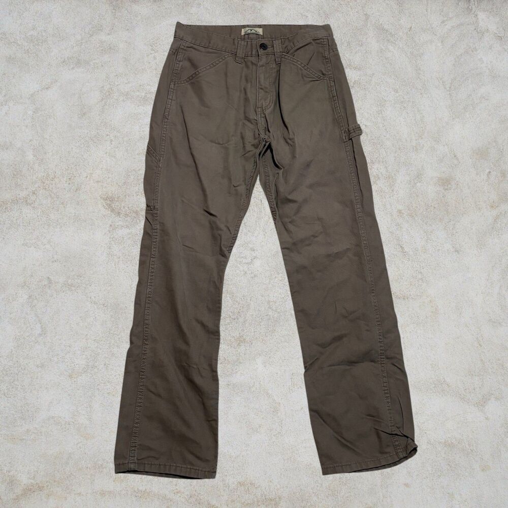 Vintage Blue Mountain Brown Men's Canvas Carpenter Work Pants size 30x32